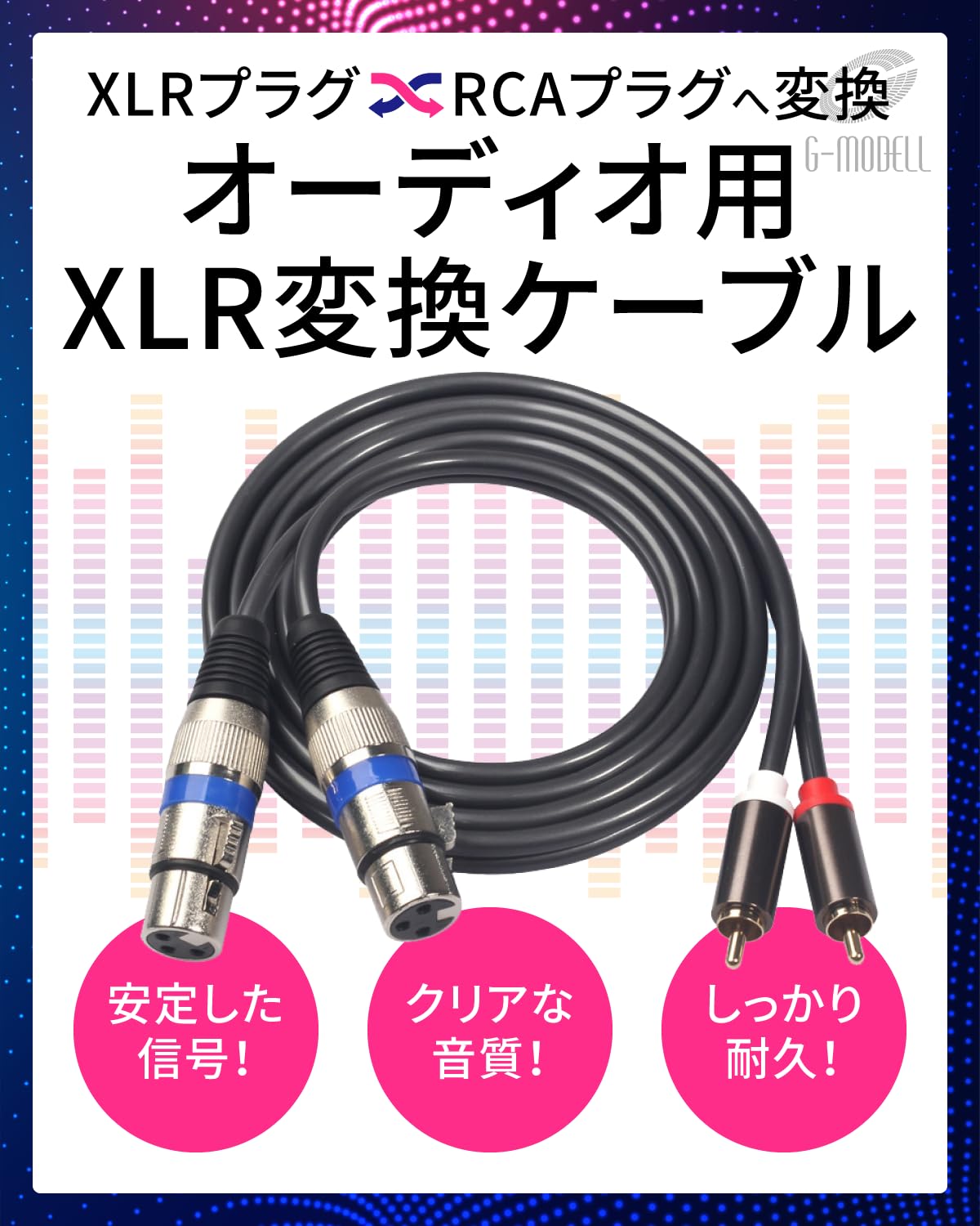 Amazon.co.jp: G-MODELL XLR ケーブル マイクケーブル キャノン