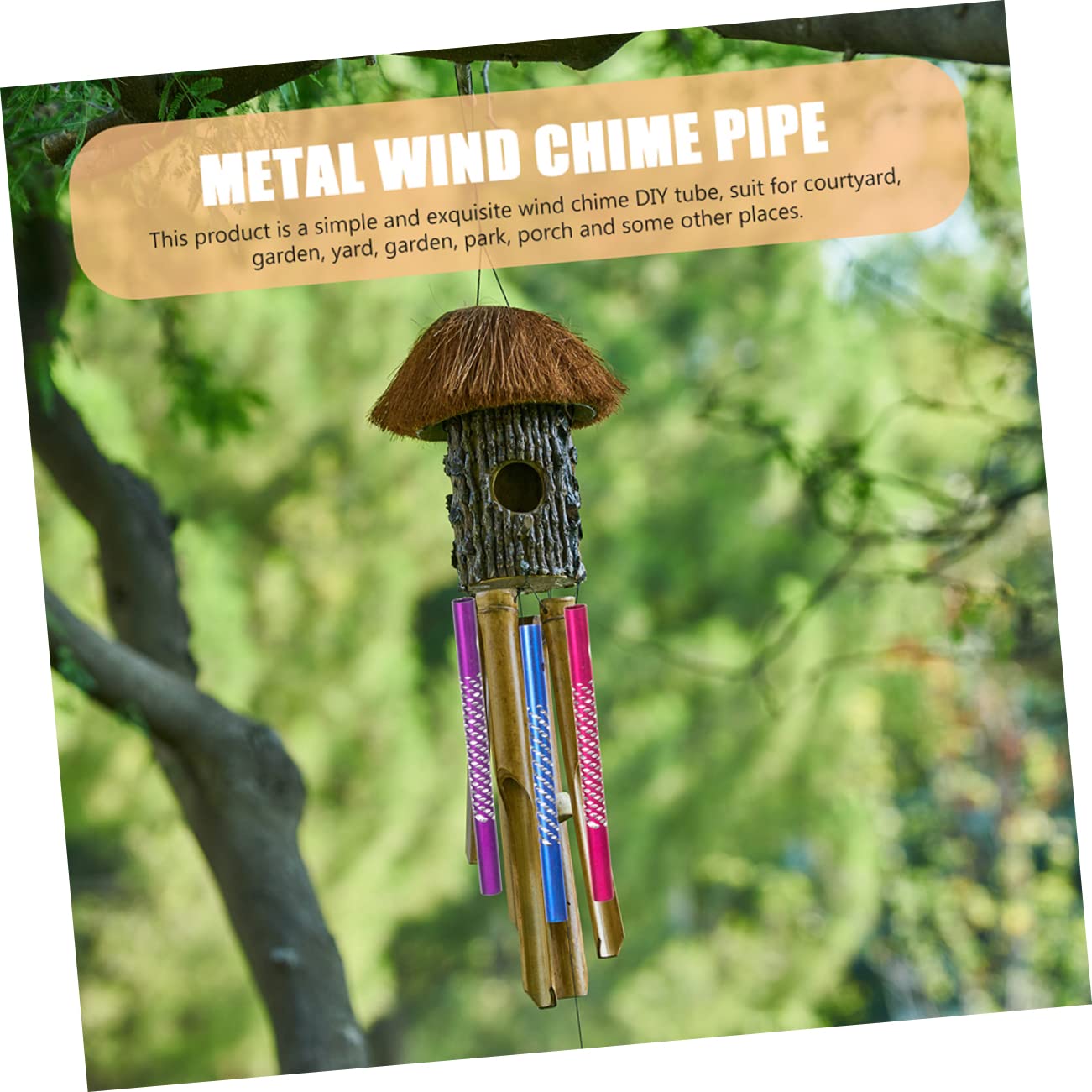 Levemolo Handmade Wind Chime Toys 25pc Wind Chime Parts Kit DIY Kit for Boys and Girls Garden Decorations