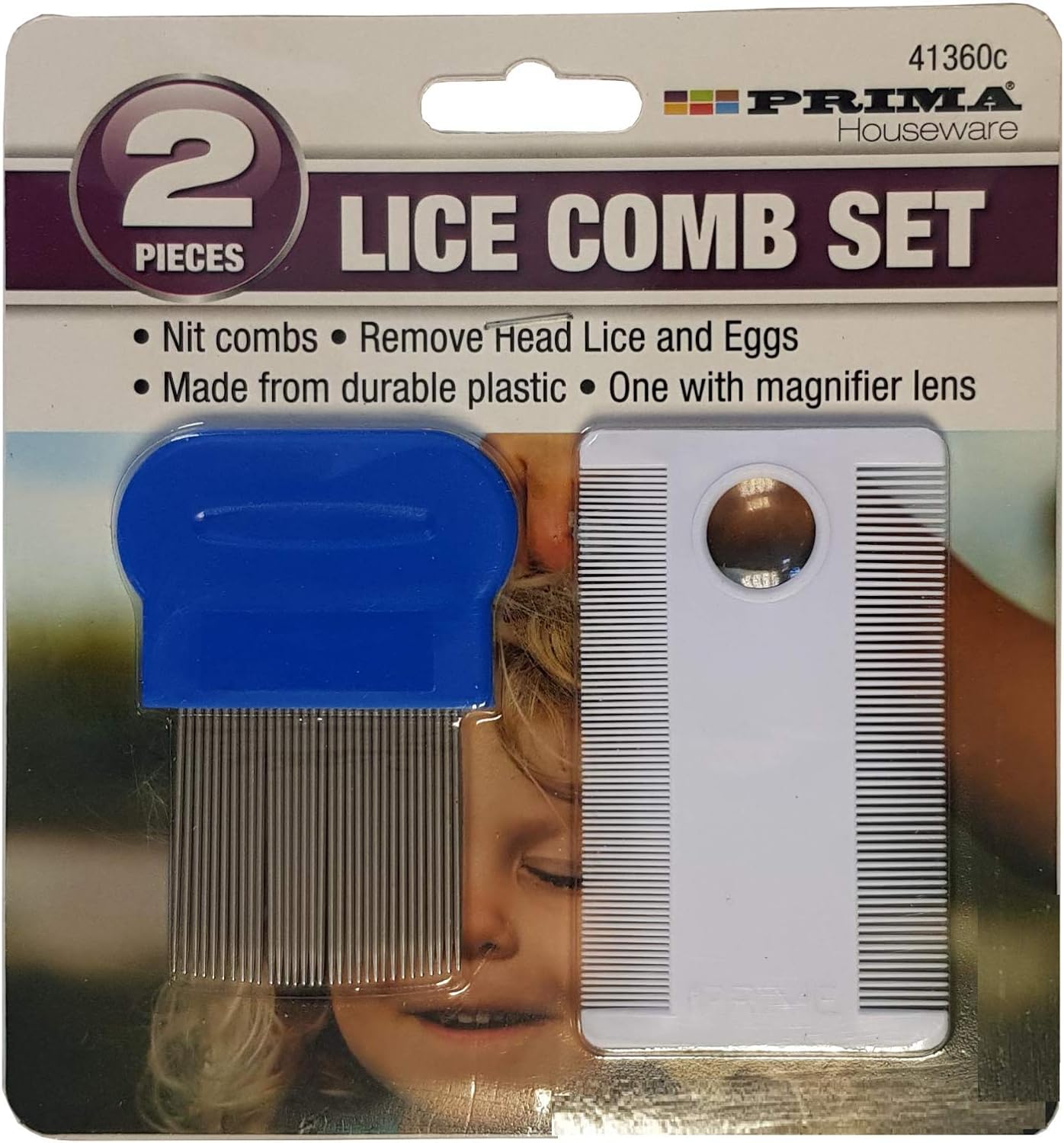 Head Lice Comb Fine Tooth Metal Detection Remove Hair Nit Eggs ...