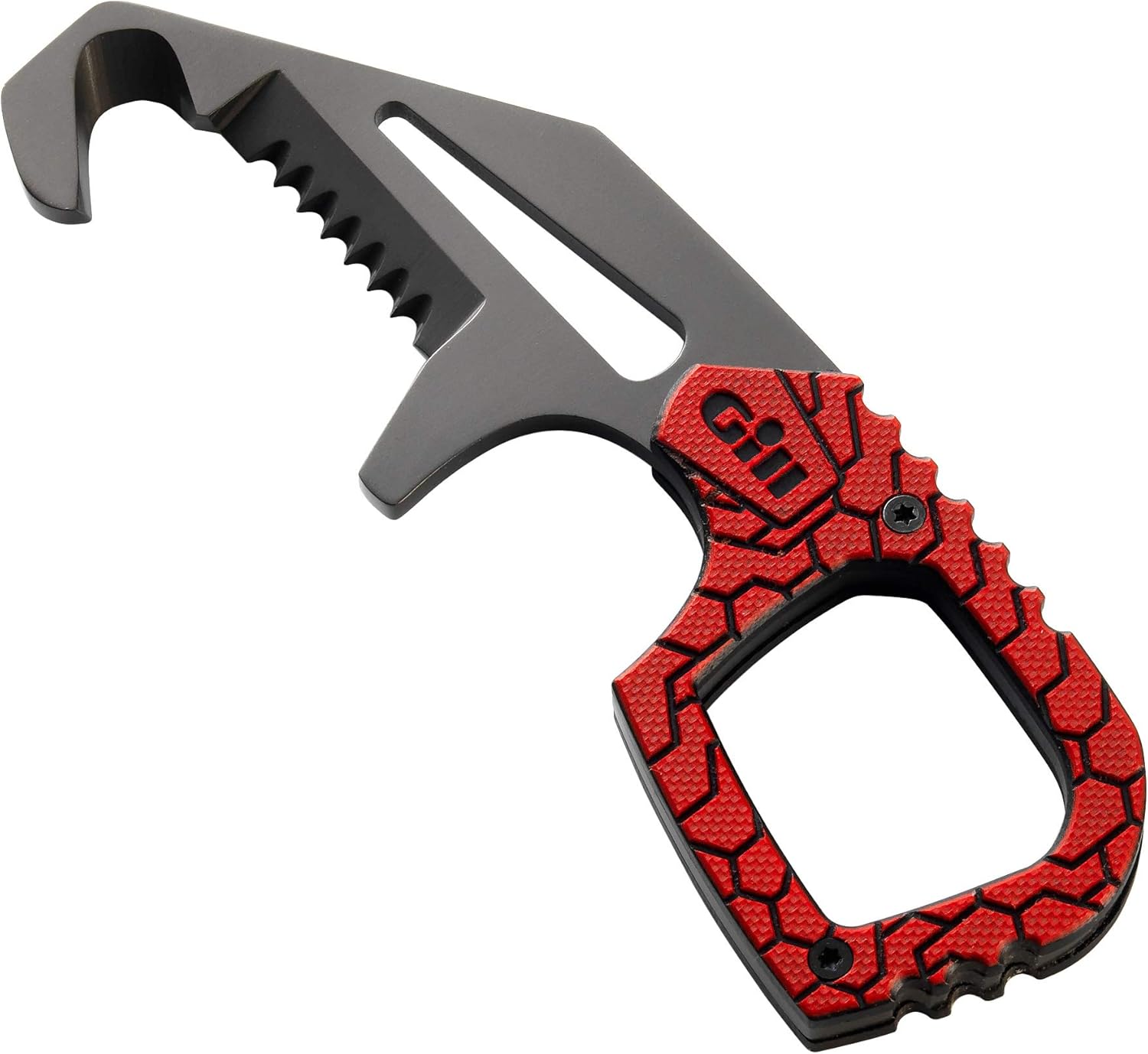 GILL Harness Rescue Tool - Shackle Key + Knife Titanium RED - Shackle Key fits Most Small to Medium Sized Shackles