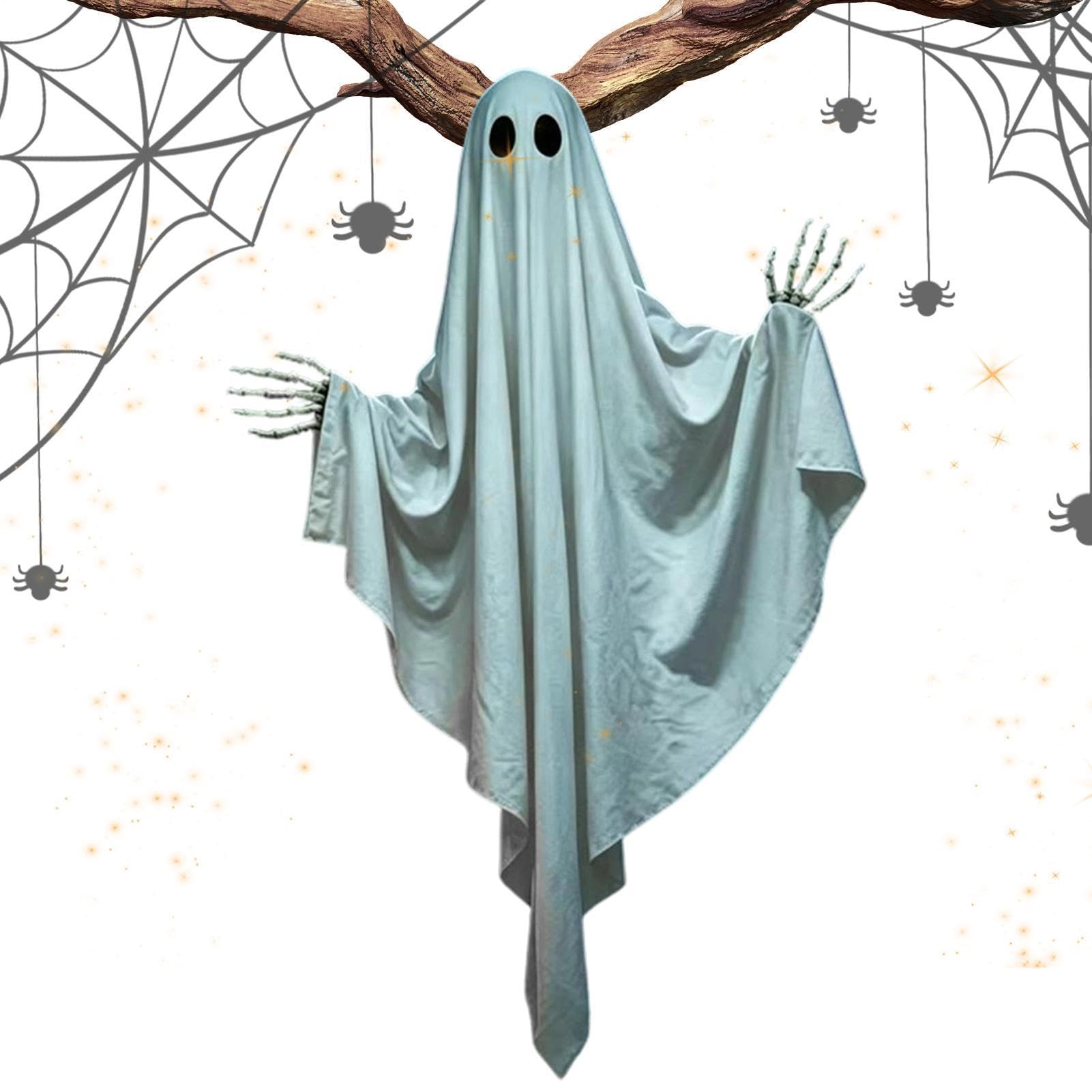 Décoration extérieure fantôme lumineuse halloween pour mur maison et parc