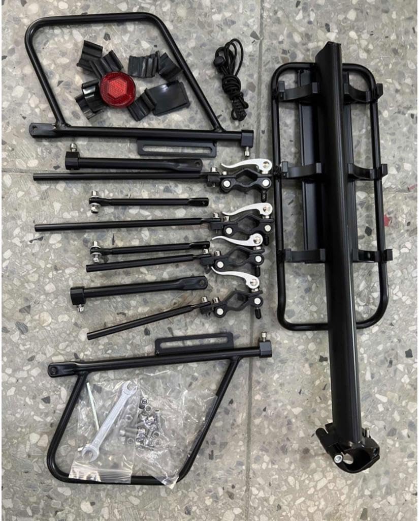 Rear Bicycle Rack Outdoor Adjustable Support Rod Mountain Bike Cargo Rack