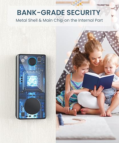 Miniatura 7 de Cerradura inteligente de cerrojo de entrada sin llave pantalla táctil de huellas dactilares con teclado, control de aplicaciones, cerradura de