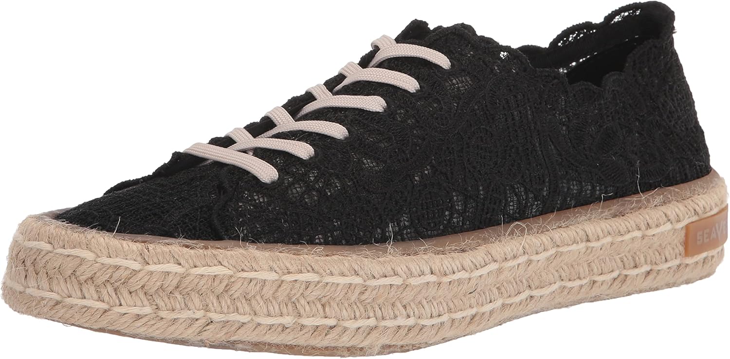 SEAVEES Women's Coronado Espadrille, Black, 6.5