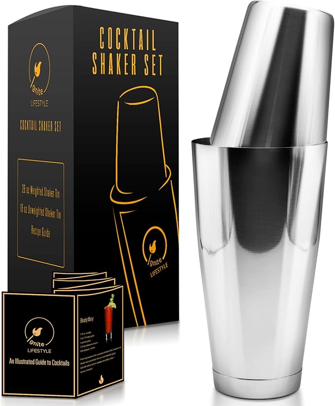 Ignite Lifestyle Boston Cocktail Shaker Professional