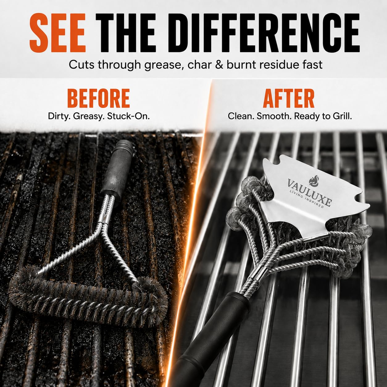 Bristle-Free Grill Brush - Easy BBQ Cleaning -4