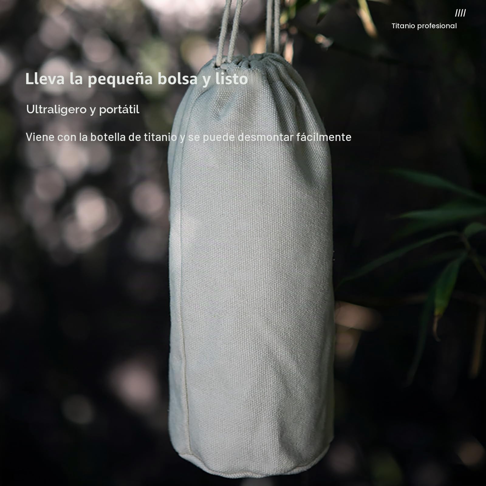 Ti artisan Botella deportiva de titanio de 700 ml, ultraligera, de boca ancha, duradera, a prueba de fugas, para acampar al aire libre, senderismo (23.67 onzas líquidas)