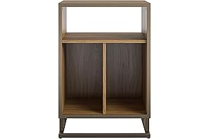 Novogratz Regal Walnut Turntable Stand/End Table