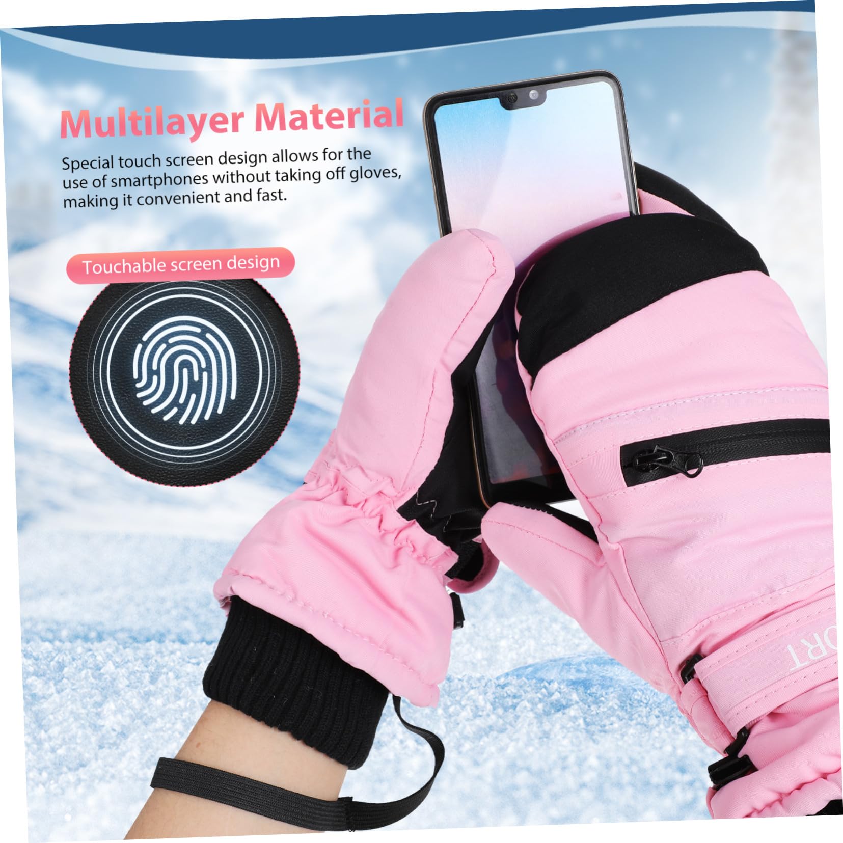 BESPORTBLE Guantes Térmicos Impermeables para Invierno Cálidos y Resistentes al Viento S para Senderismo Esquí y de Perros Unisex