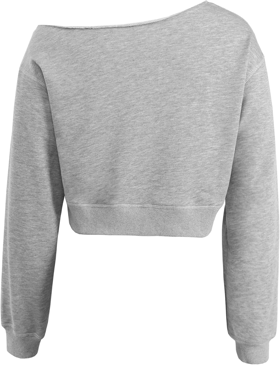 SOFIA'S CHOICE Women Off the Shouler Sweatshirt Crop Top Long Sleeve Pullover Sweatshirts - Image 5