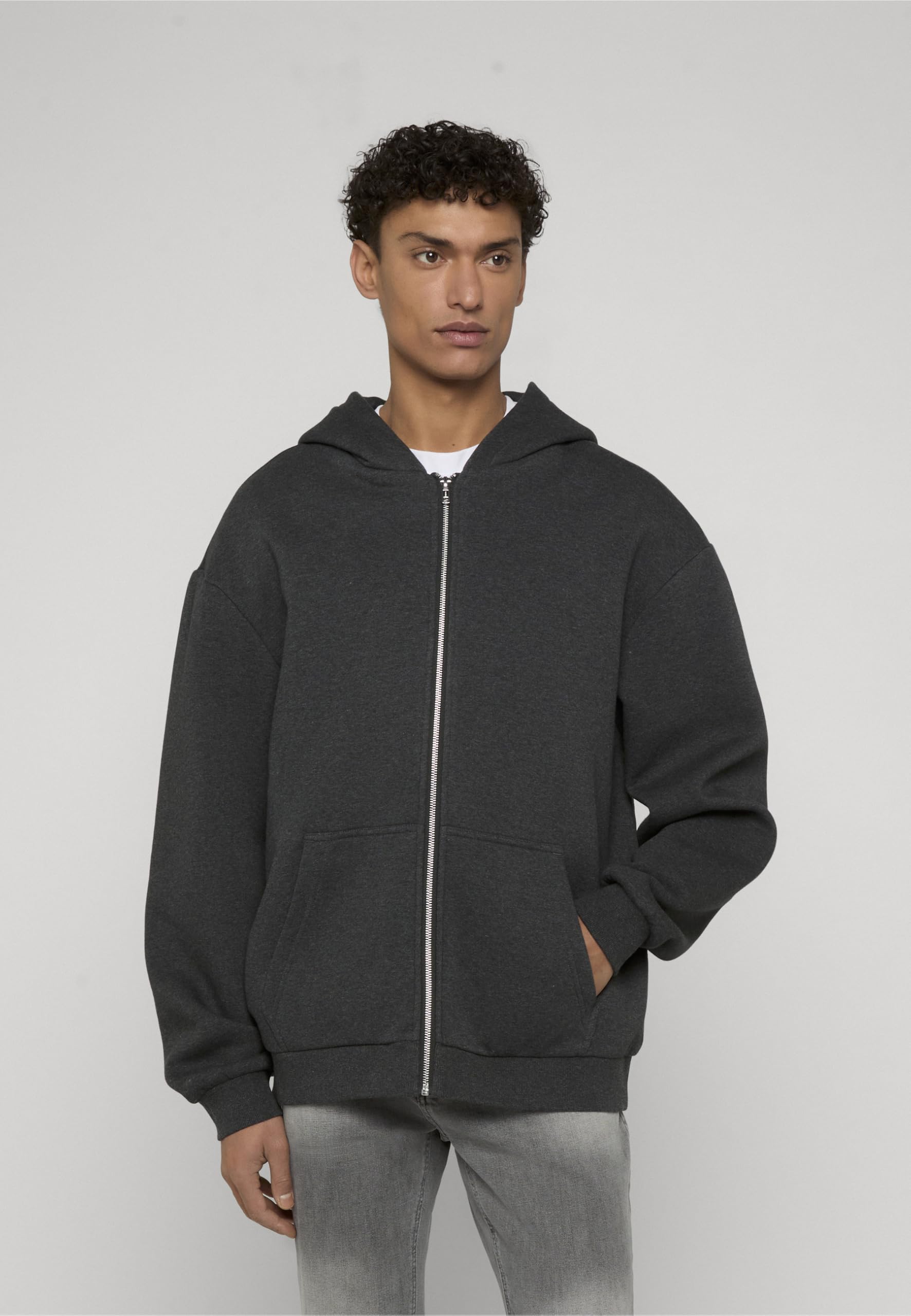 Urban Classics Sudadera con Capucha para Hombre con Cremallera mullida, Sudadera con Cremallera y Cremallera para Hombre, Corte Grande