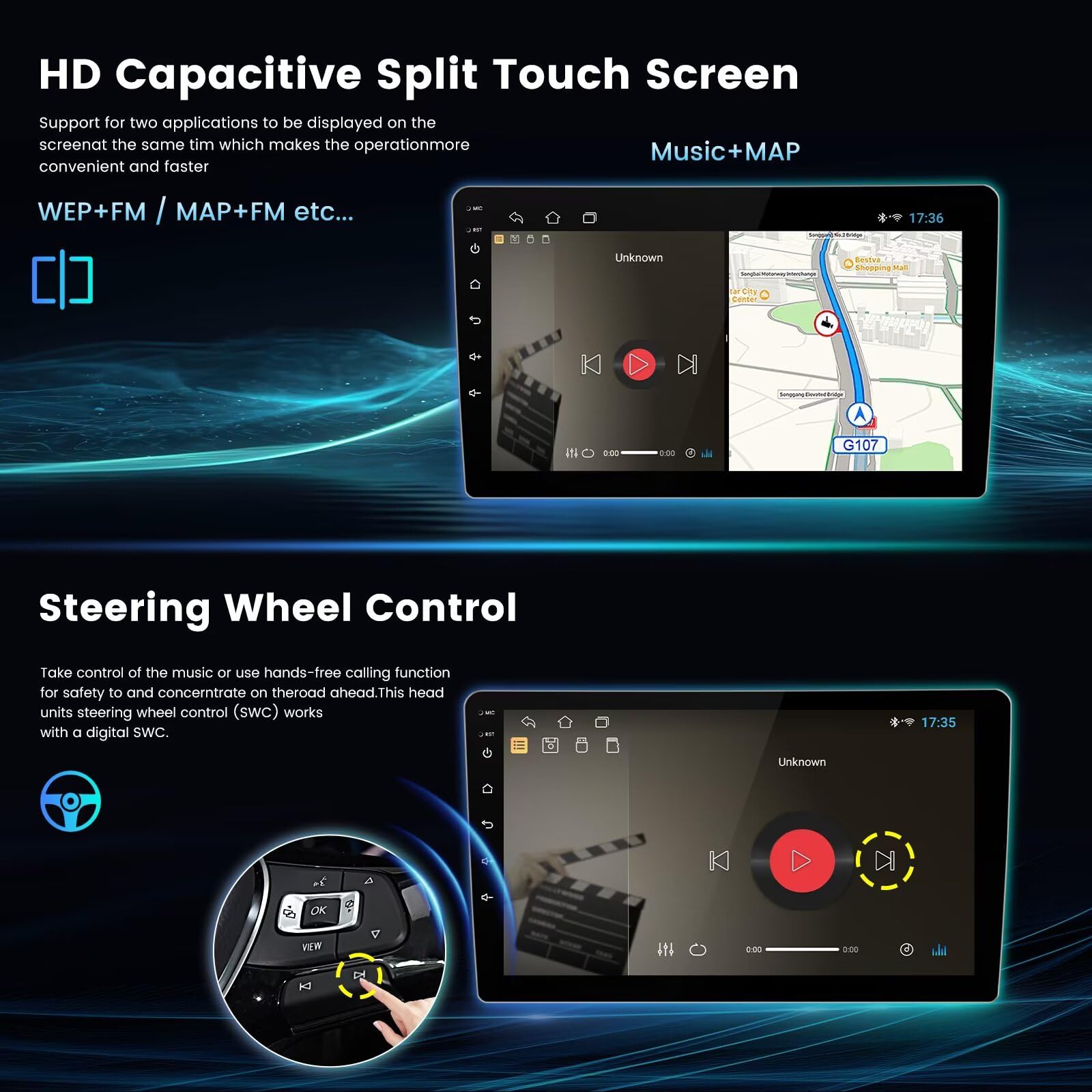 Autoradio stereo Android 13 per Mazda 6 2002-2008-Car Radio Schermo touch IPS da 9" Kit di aggiornamento cruscotto CarPlay Android Auto Navigazione GPS Bluetooth WiFi SWC 5G DSP(4 core 2+64 GB)