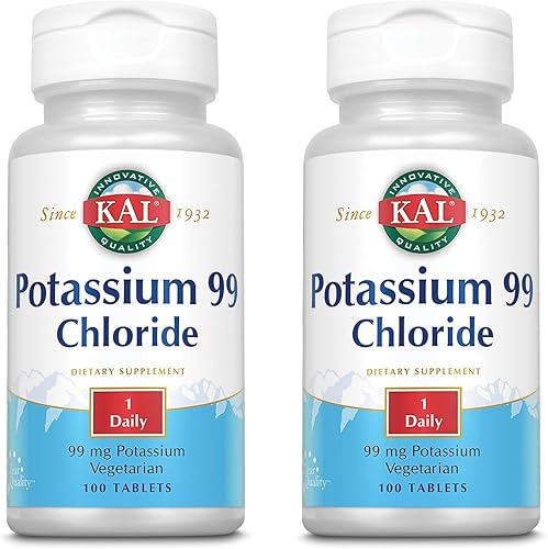 KAL 99 mg de cloruro de potasio, 100 tabletas Paquete de 2