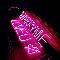 Vista 6 de ENUOLI Letreros de letras LED de neón rosadas, luz nocturna, funciona con pilas o USB, letras de marquesina LED, luces decorativas de neón