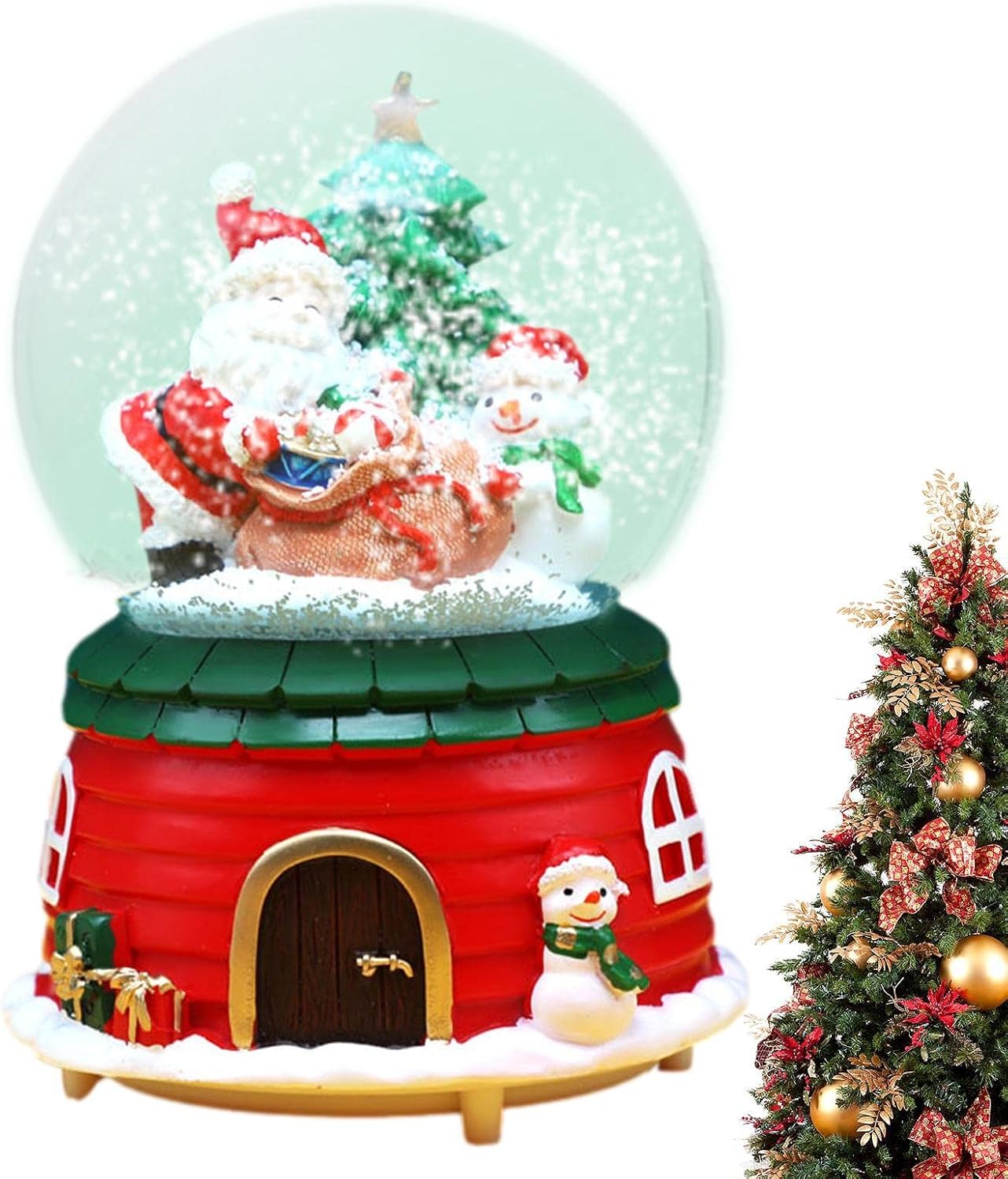 Christmas Snow Globe - Snow Globe, Riding Elk Musical Box | Christmas Snow Globes with Music Box, Battery Operated Lighted Crystal Ball Lanterns