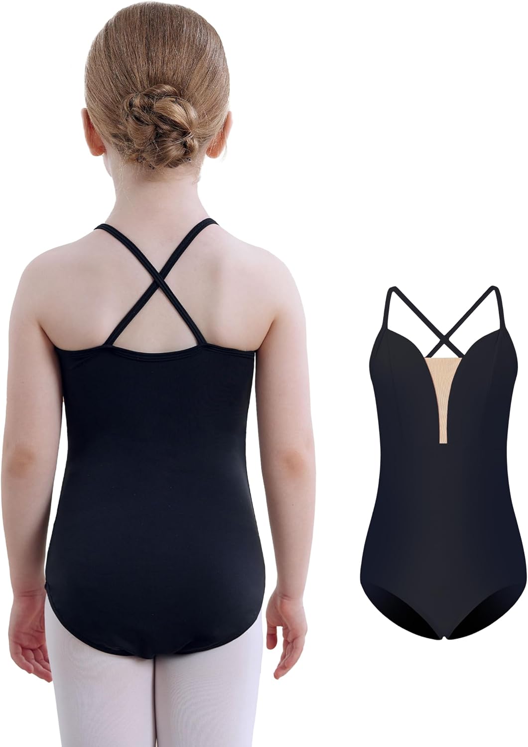 MdnMd Girls' Ballet Leotard Dance Tops Soft Camisole Undergarment Toddler Bodysuits for Gymnastics Workout