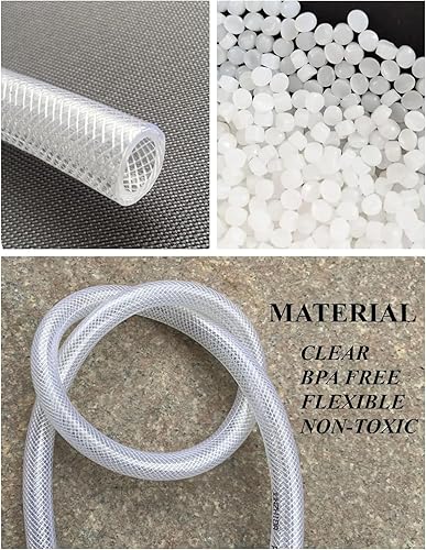Miniatura 3 de Tubo de vinilo de PVC transparente trenzado de alta presión de 12 pulgadas de diámetro interior x 34 pulgadas de diámetro exterior de 25 pies, tubo