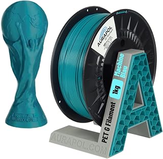 AURAPOL PETG Filament 1.75, Machine Blau 1 kg, filament-3d-druckmaterialien, 1kg Premium 3D Drucker Filament kompatibel mit den meisten FDM(FFF)-3D-Druckern und 3D-Stiften