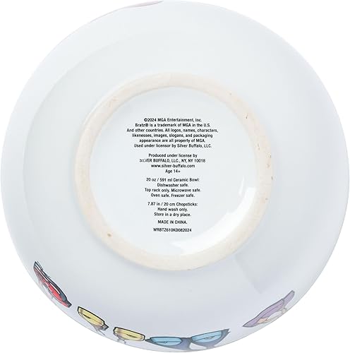 Miniatura 7 de Silver Buffalo Bratz - Cuenco de cerámica para ramen con palillos con personajes y logotipo