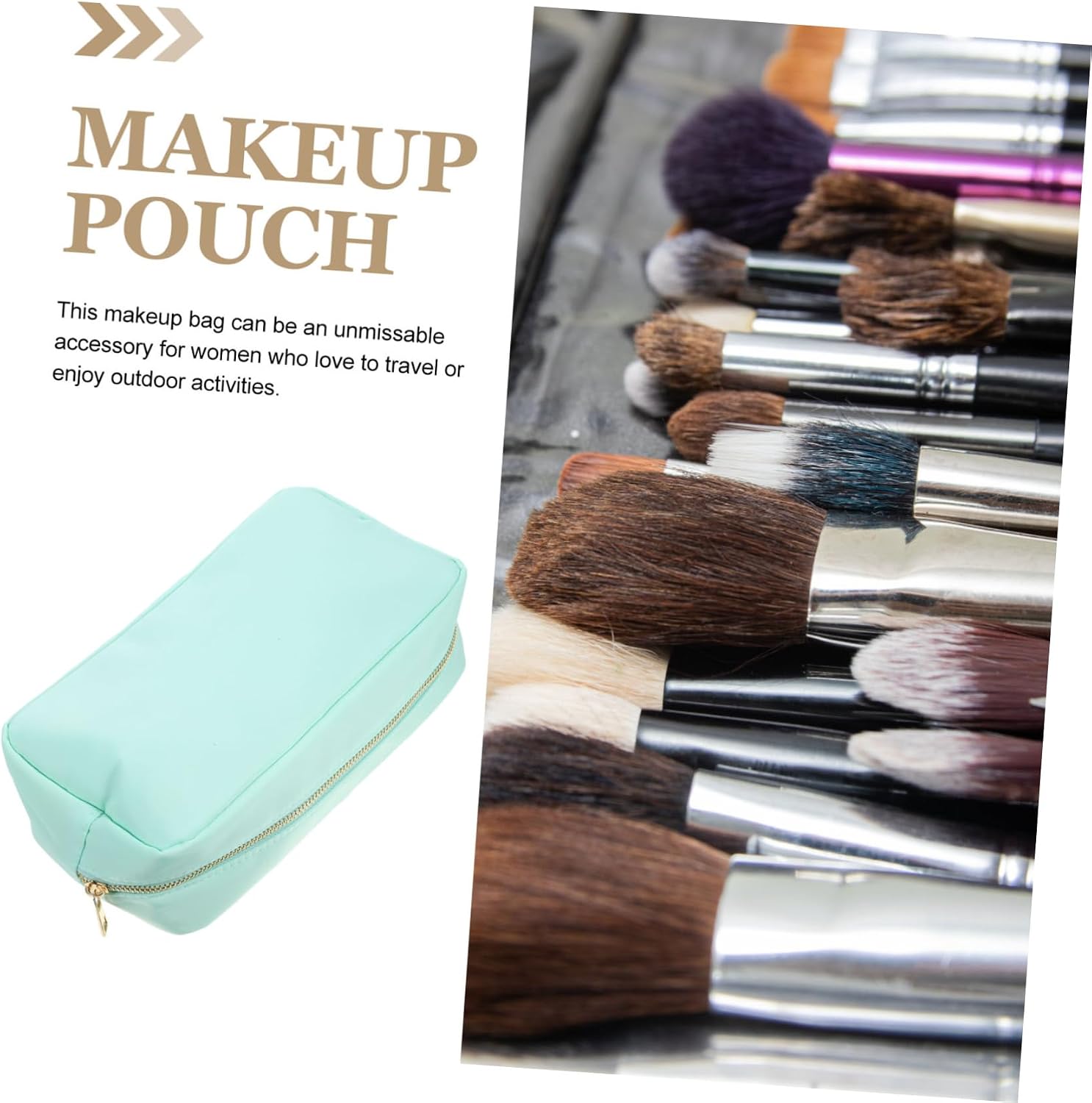 FOMIYES Nylon Makeup Pouch for Women Capacity Travel Cosmetic Bag Reusable Toiletry Organizer for Daily Use for Travel Gym and Outdoor Activities image 5