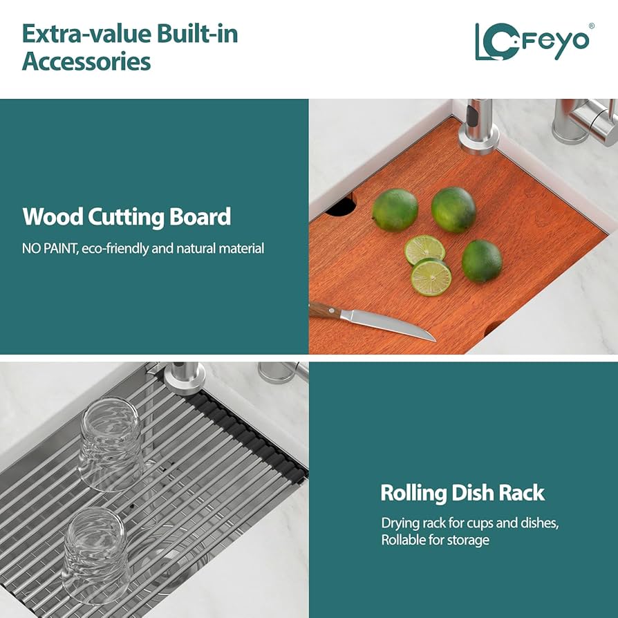 Lofeyo 14 x 19 Inch Stainless Bar Sink Undermount Kitchen