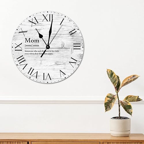 Miniatura 67 de Reloj de pared de PVC con definición de cuñado, reloj de pared redondo con citas espirituales, números romanos, tipografía, arte de pared, 8.8