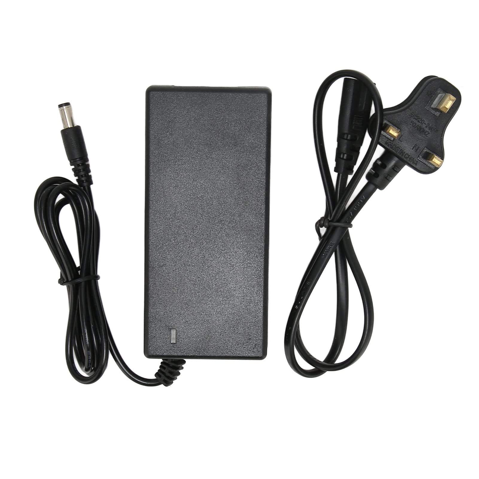 POENVFPO 42V 2A Power Adapter for 36V Lithium Battery, DC 5.5x2.5mm Universal with Smart Protection Circuit (UK Plug)