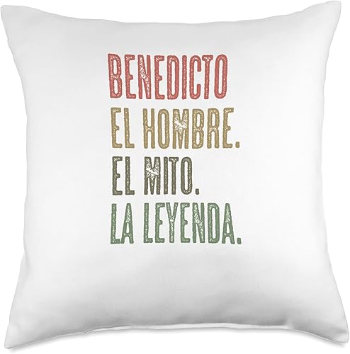 Para Alguien Llamado BENEDICTO BENEDICTO Hombre El Mito La Leyenda  Nombre-Throw Pillow, 18x18, Multicolor