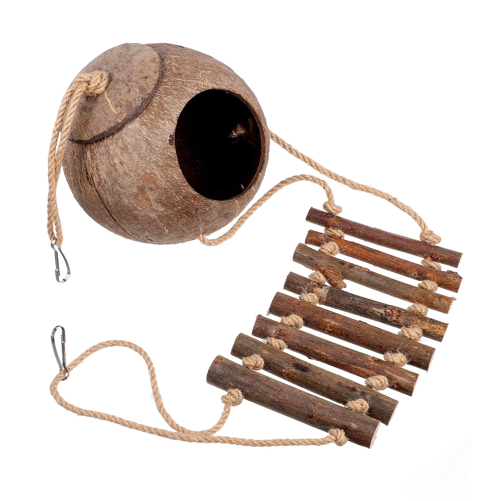 SEWOART Crested Gecko Hide Reptile Terrariums Accessory Coconuts Shell Reptiles Hidden Caves