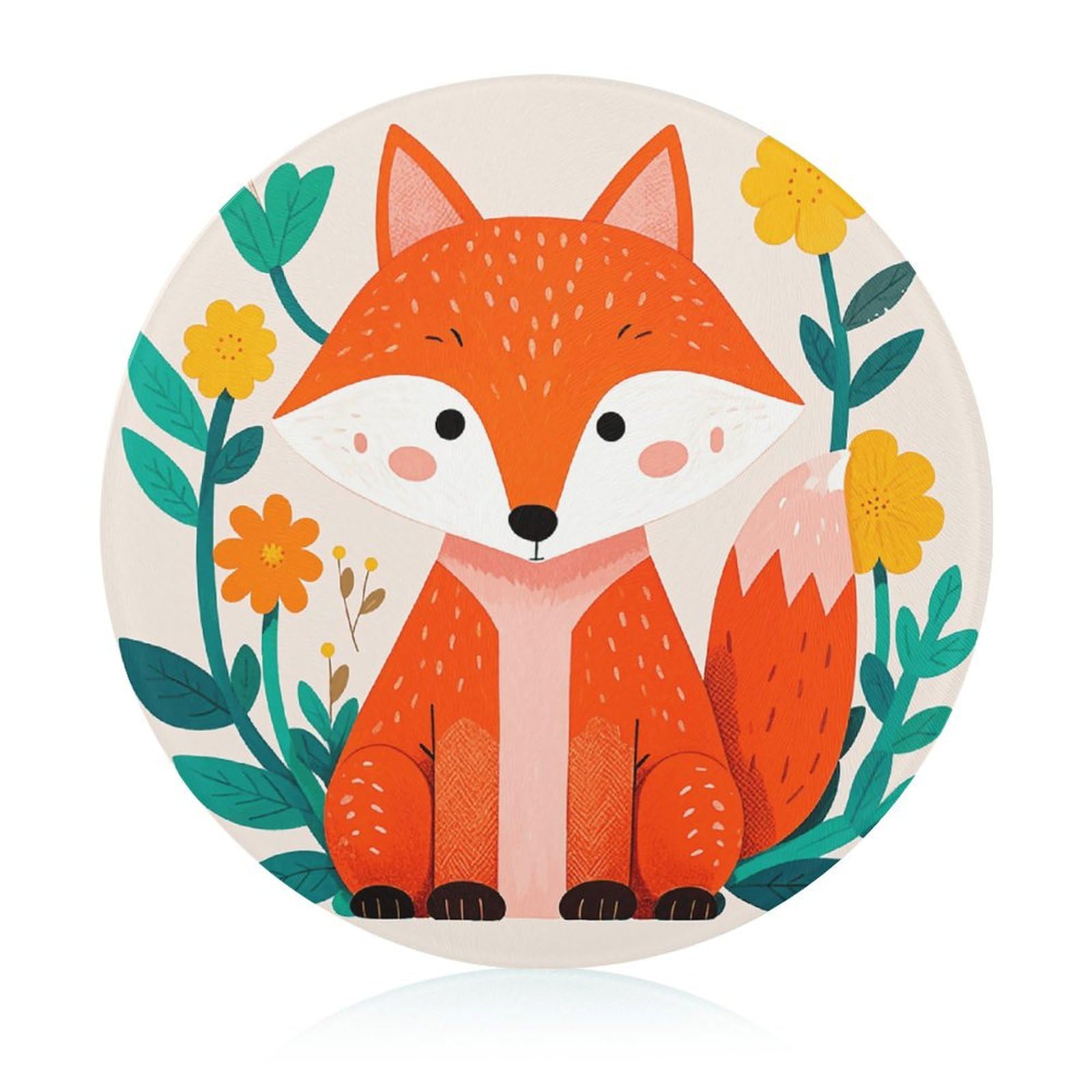 Tapis de découpe personnalisé en verre trempé antidérapant avec motif animalier