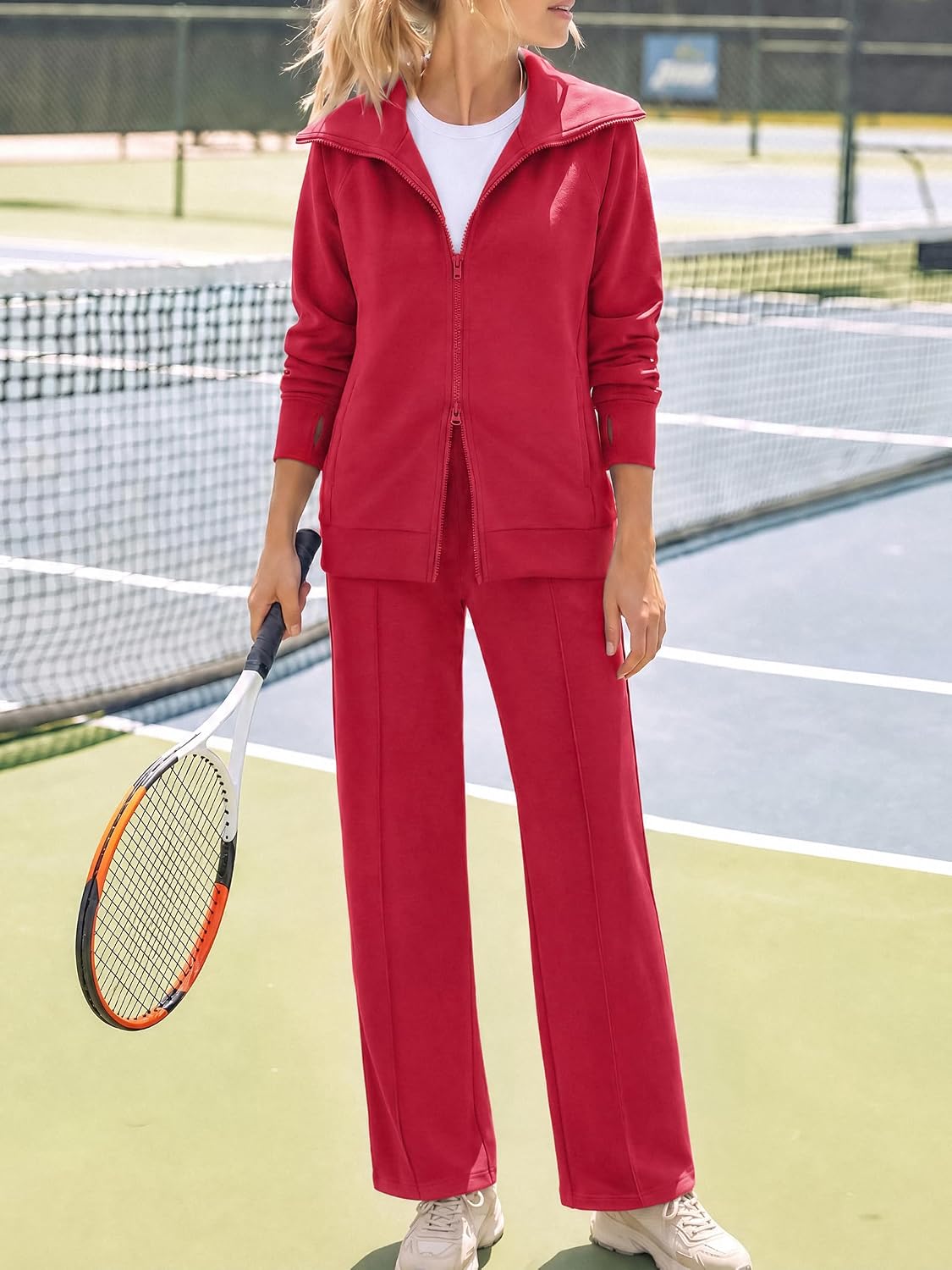 Casly Lamiit Women's 2 Piece Outfits Lounge Set Zip Up Track Suits image 5