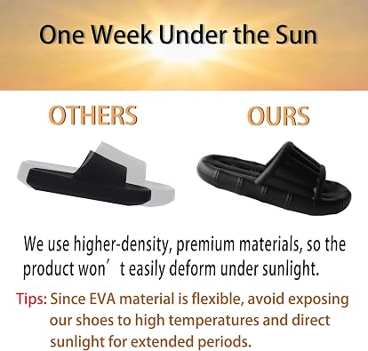 Pillow Slippers for Men Women Non-Slip Thick Sole Shower Sandals, Lightweight Quick Drying Bathroom Sandals with Double Drain Holes, Ultimate Comfort Indoor outdoor Slides for Pool, Beach, Dorm