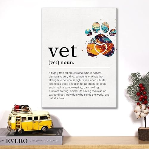 Miniatura 5 de Lienzo decorativo para pared, diseño motivacional de veterinario, pintura positiva, decoración de pared para el hogar y la oficina, regalo