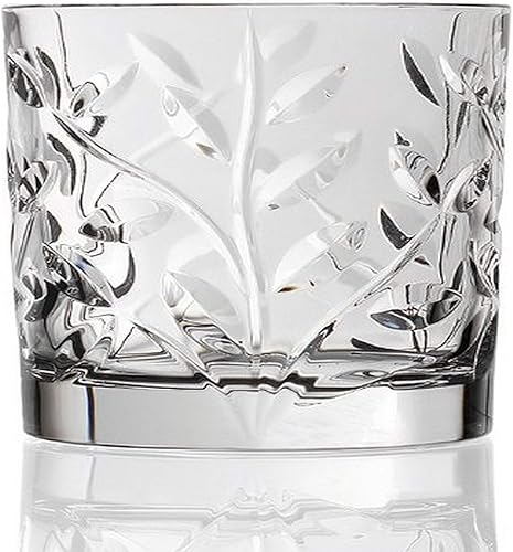 Lorenzo Rcr Crystal Laurus - Juego de 6 vidrios de doble estilo antiguo