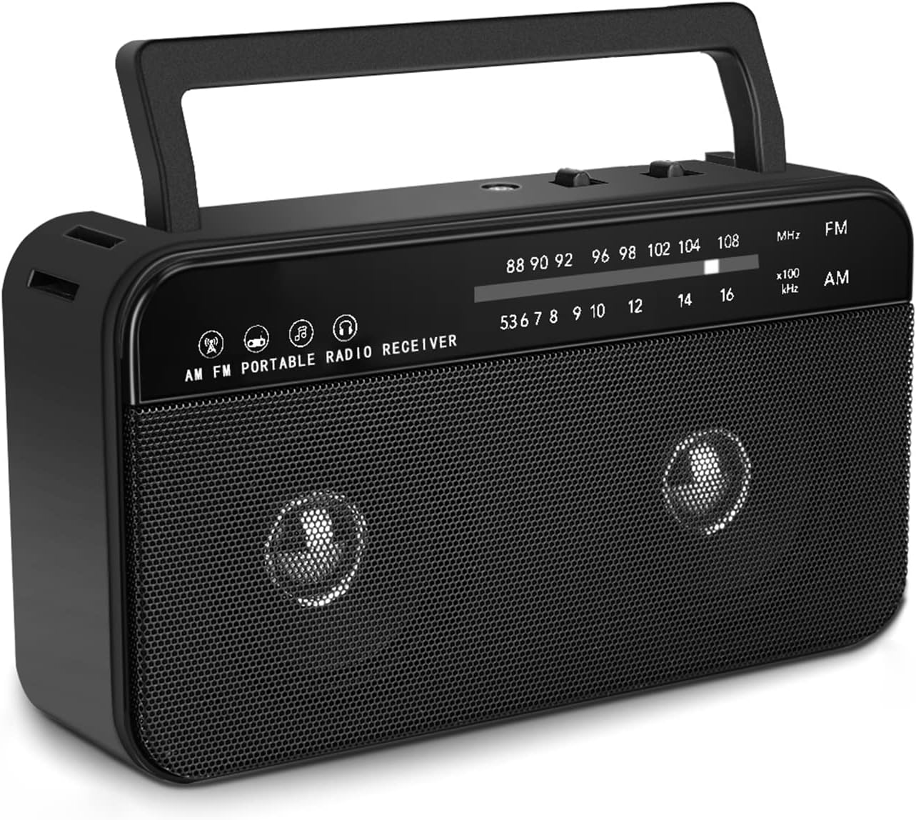Amazon.com: Portable AM FM Radio with Loud Speaker, Battery or AC Plug ...