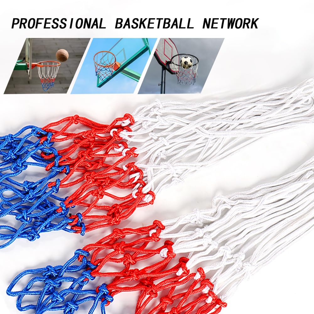 Basketball Net Replacement 2Pcs 3 Color 12 Loops Heavy Duty Standard ...