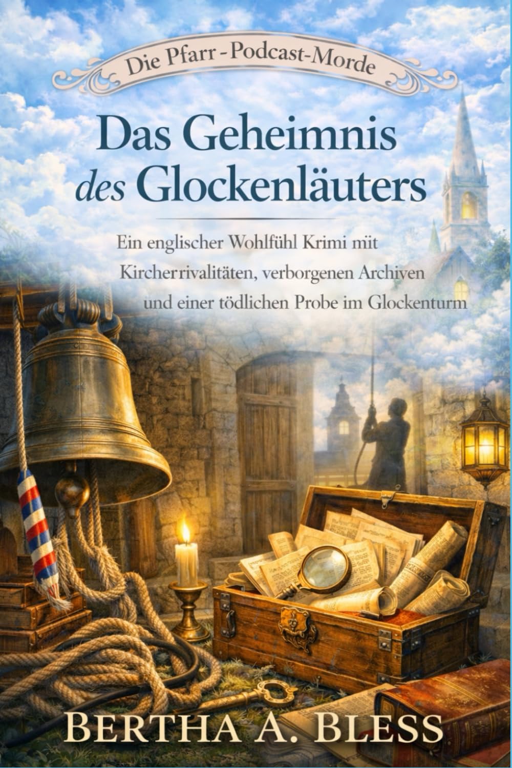 Das Geheimnis des Glockenläuters: Ein englischer Wohlfühl Krimi mit Kirchenrivalitäten, verborgenen Archiven und einer tödlichen Probe im Glockenturm. (Die Pfarr-Podcast-Morde)