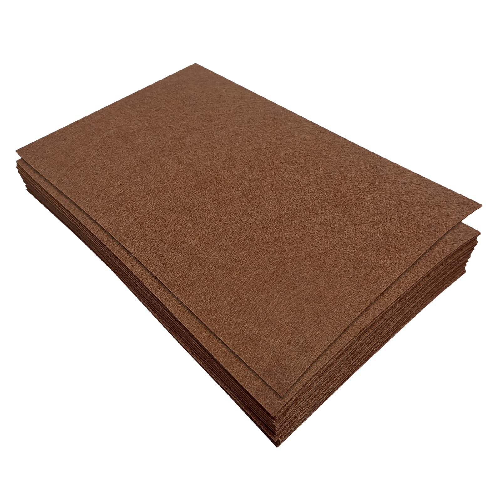 Jtnohx Brown Stiff Felt Sheets, 32 Pcs Felt Fabric For Crafts, 17.78×28.7Cm Colour Fabric Square For Art And Craft Diy Supplies(Brown)