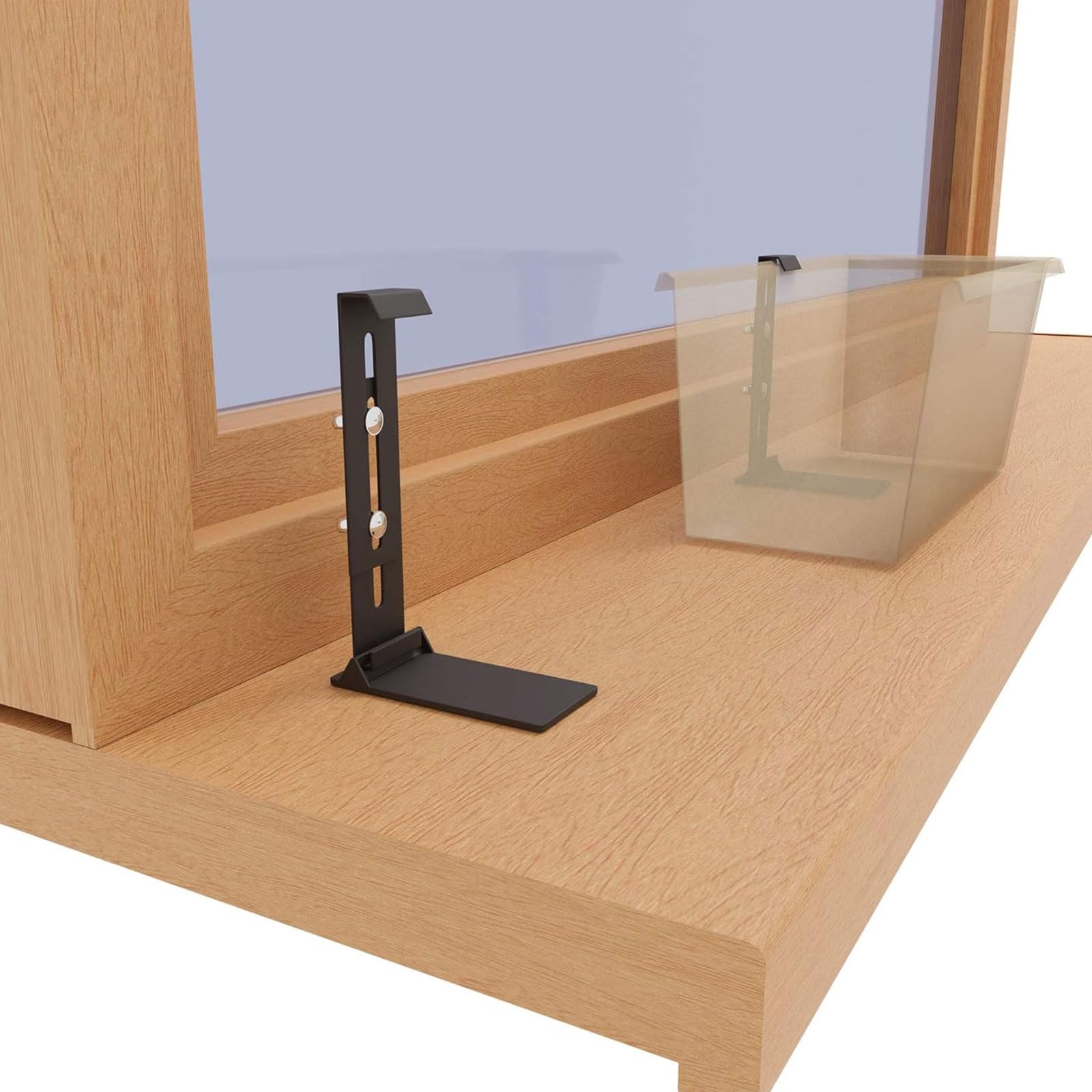 Unsichtbare verstellbare Blumenkastenhalterung Rostfreie Außenhalterung Balkon Handlauf Safe Outdoor Halter