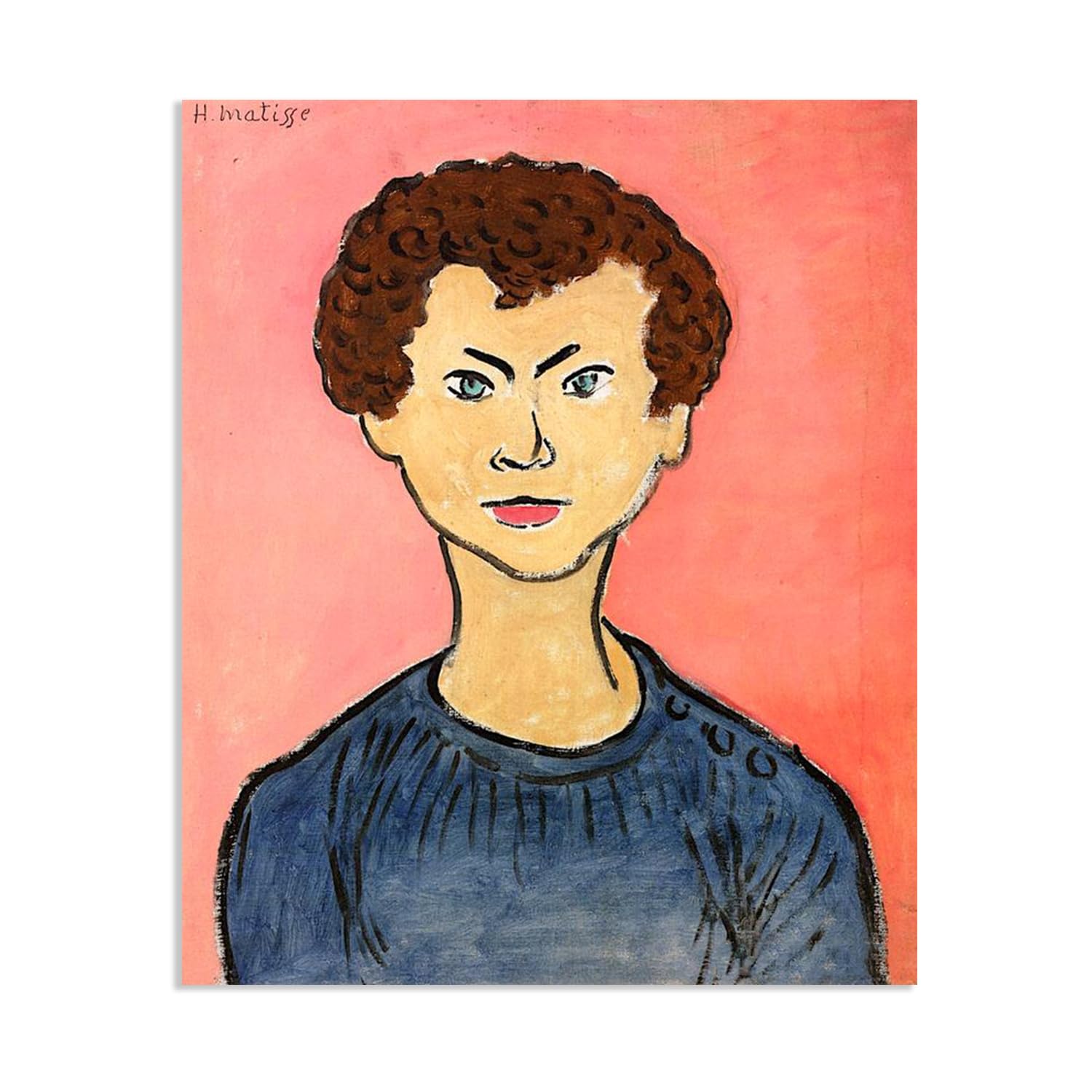 Henri Matisse Portrait avec un pull Impression sur Toile de Qualité - 7