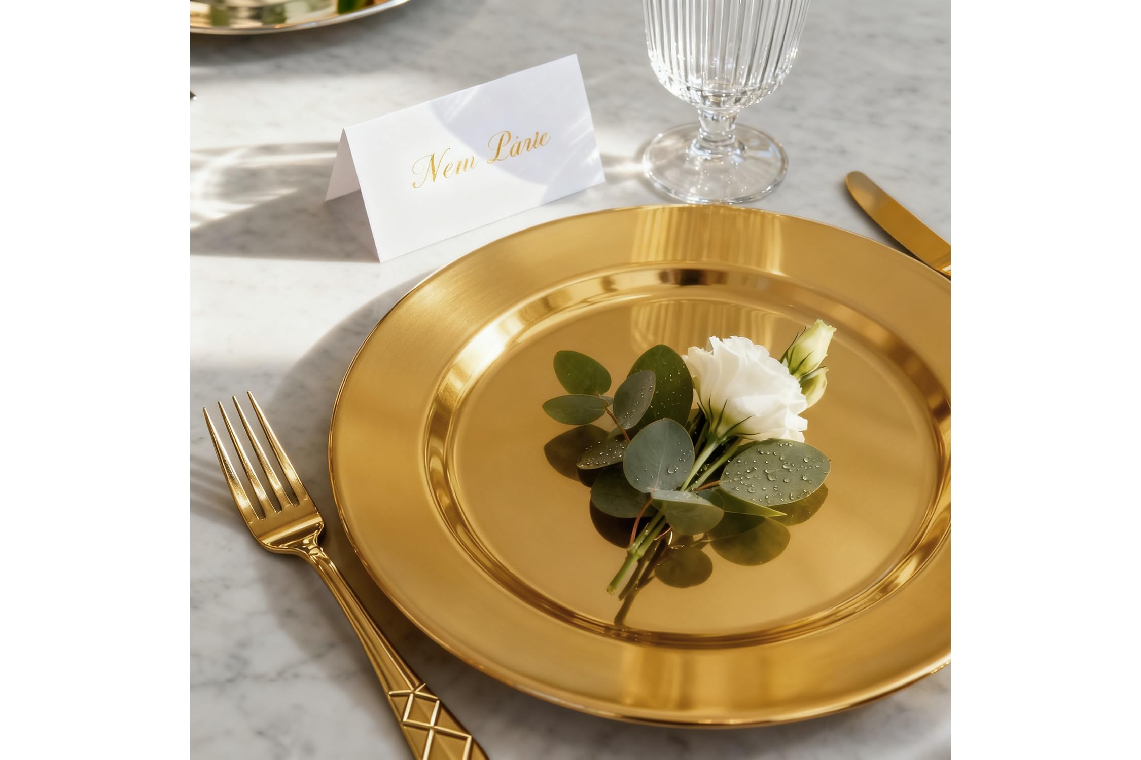 Photo 1 of ZENOVLUX 6 Pack 13'' Gold Dinner Charger Plates Set, Reusable Stainless Steel Round Plate Chargers Bulk for Easter Elegantes Party Wedding
