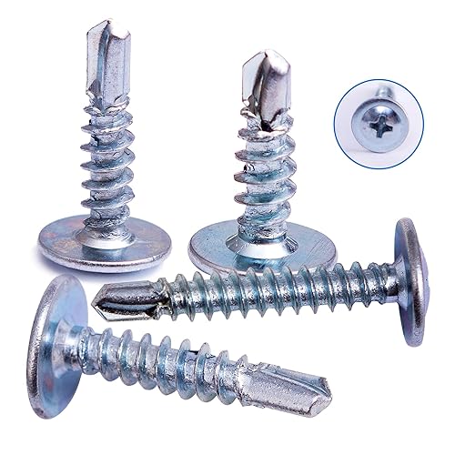 0.75 libras (265 piezas), tornillo Tek autoperforante con cabeza Phillips de 8 x 12 pulgadas, cabeza de truss modificada y cabeza de oblea tornillos