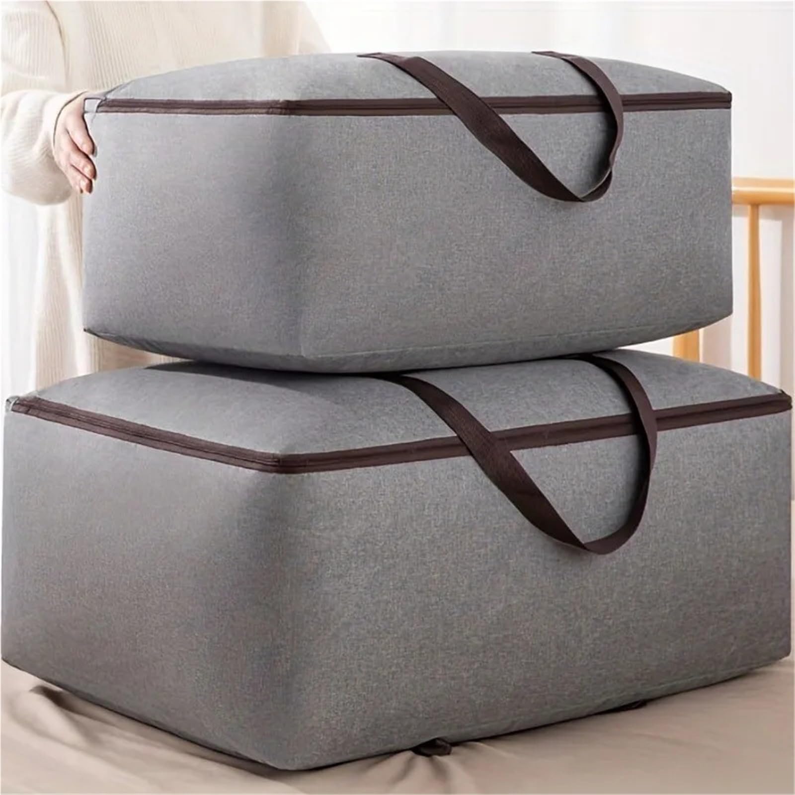 Organizer valigia 1 borsa portaoggetti di grande capacità, con cerniera for bagagli durevole, for lo smistamento pieghevole degli indumenti(Dark-grey-XL)