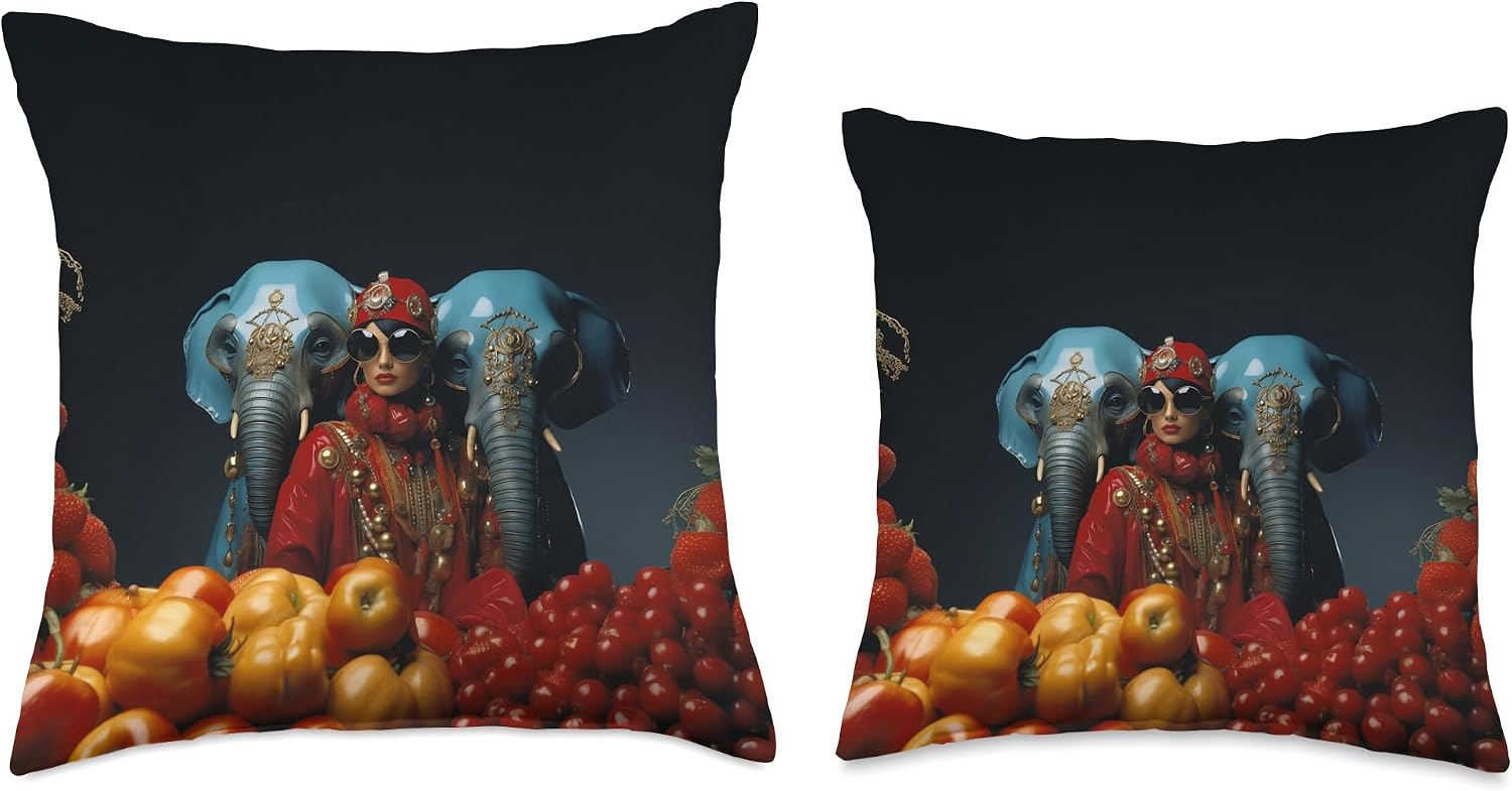 Moritz Majesty Opulent Oasis Throw Pillow, 18x18, Multicolor