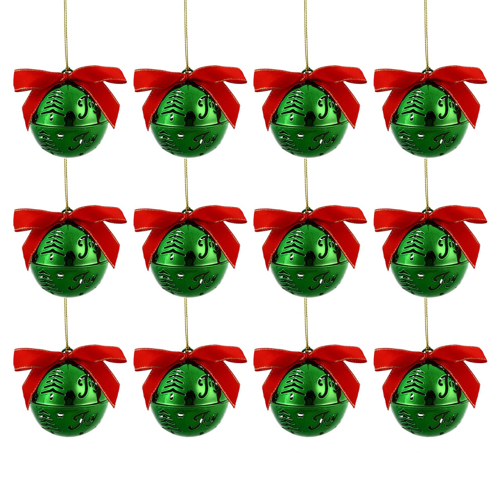 BESPORTBLE 12pezzi Campane di Natale Appendibili Decorazione Albero di Natale Ornamento Appendibile Decorazione Appendibile per Casa Stile Casuale