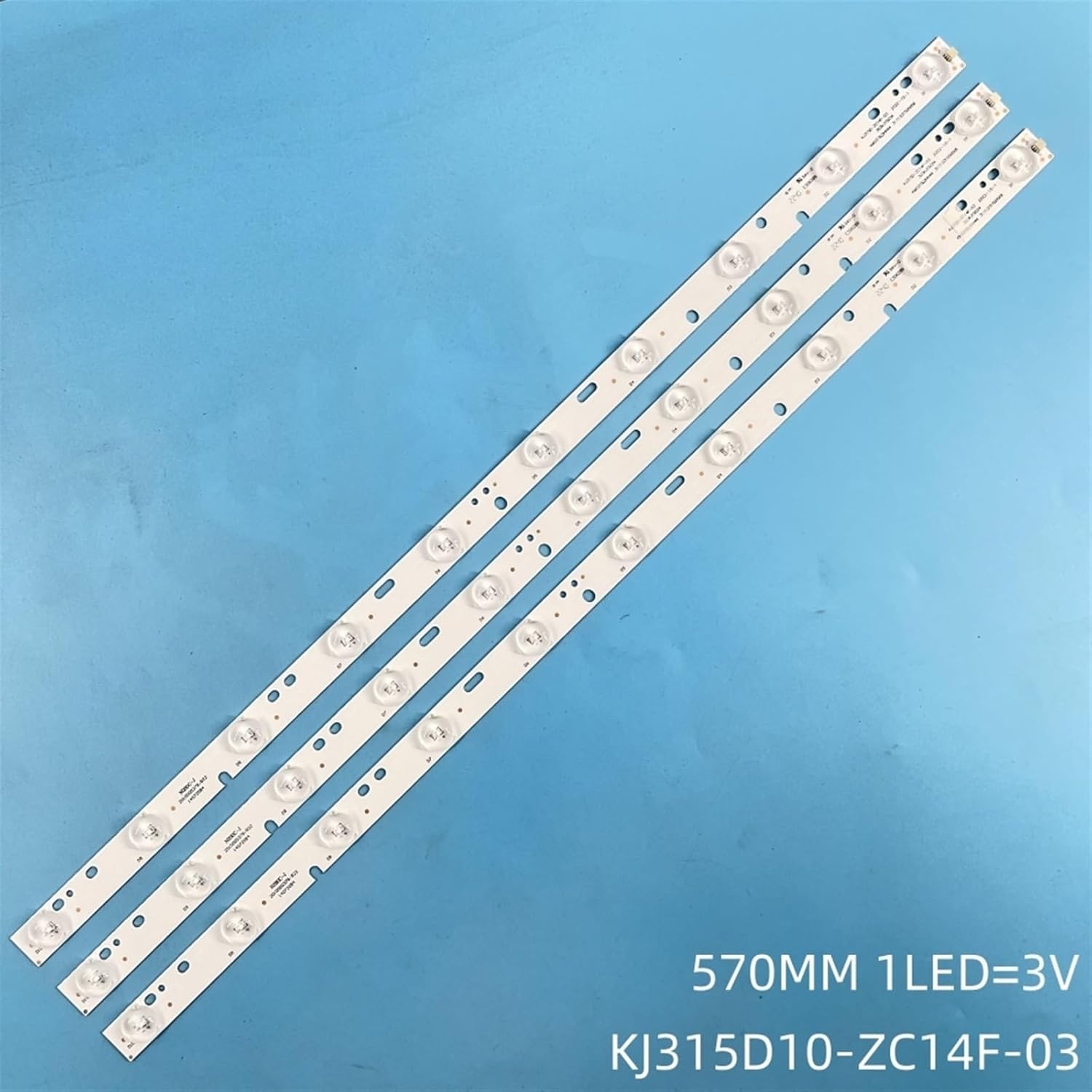 Three LED backlight strips with specifications