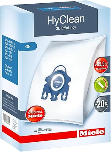 Miele Cleaners-99 HyClean 3D GN Tipo Bolsas de polvo de microfibra Aspiradoras - 9917730, blanco y azul