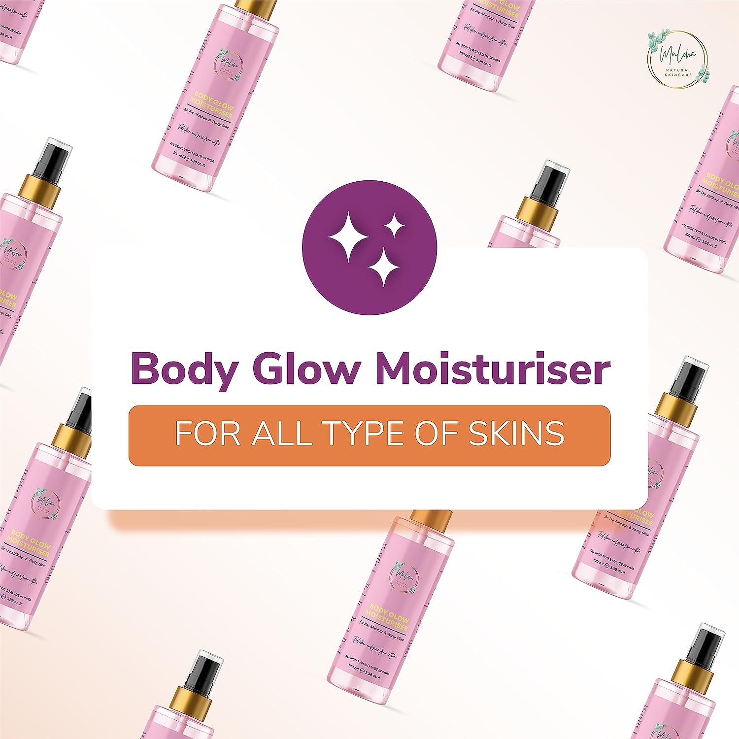 Body Glow Moisturizer with Niacinamide, Aloe Vera, and Hyaluronic Acid - Oil-Free, Illuminating Cream, Acne Moisturizer - 200ml