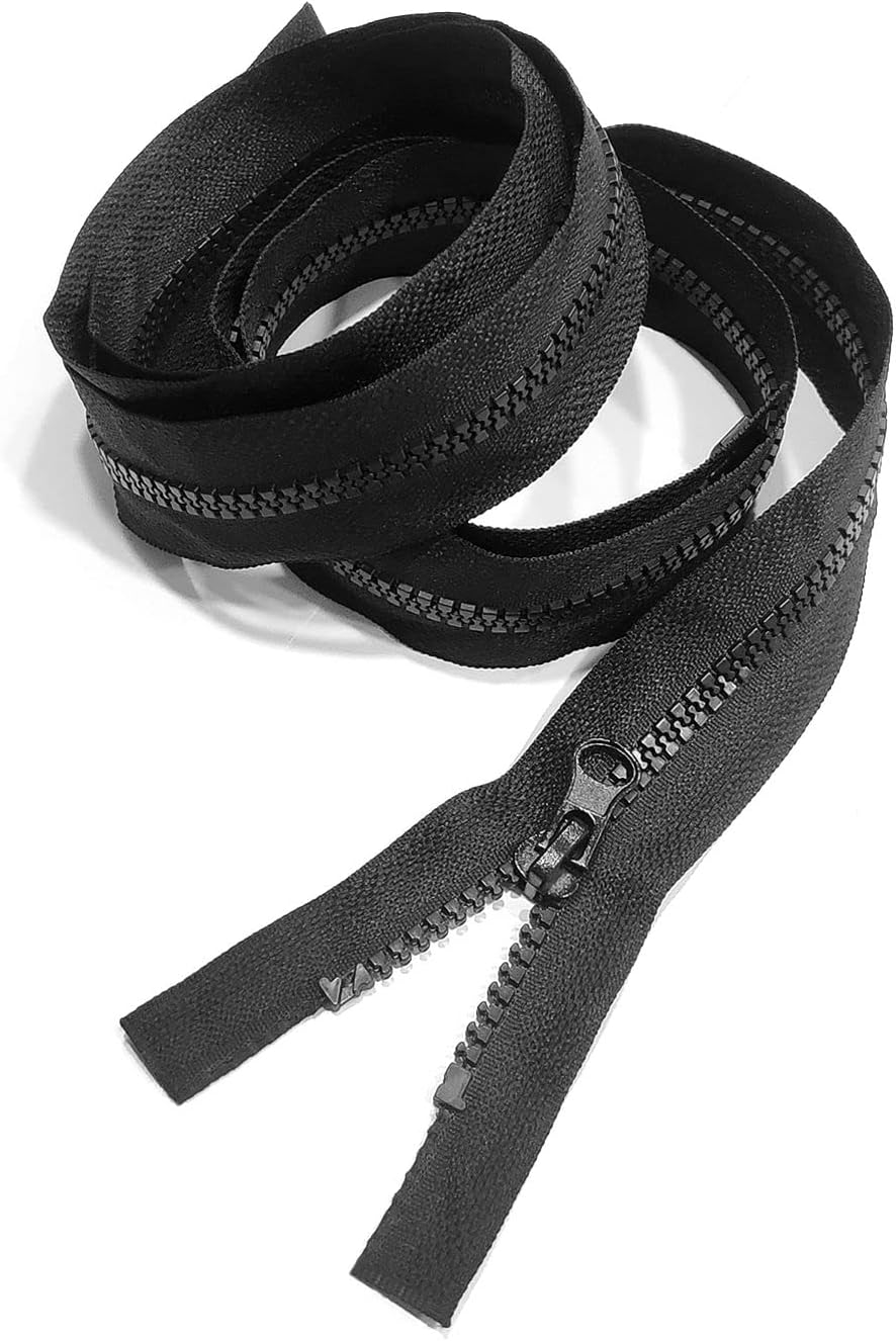 ZWZNBL 2 Pack 27 inch 70cm Black Zips - Strong Nylon Closed End Zip Fasteners. Ideal for Sewing, Dressmaking, Skirts, Bags, Cushions, Craft and Accessories
