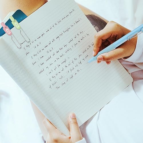 Miniatura 4 de Bolígrafos de gel retráctiles, 10 bolígrafos de gel negros de secado rápido de 0.020 in, bolígrafos de gel de bola rodante, bolígrafos de escritura